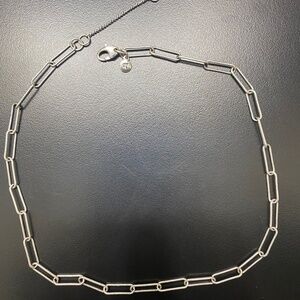 Madewell Silver Paperclip Chain Necklace | Adjustable